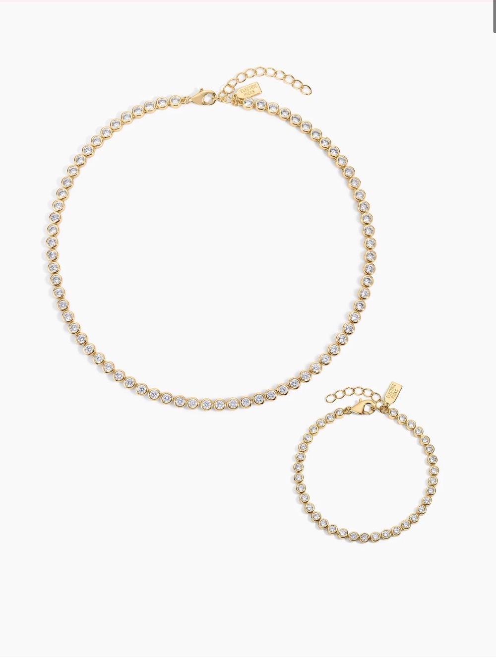 Electric Picks Jewel Necklace and Bracelet set of 2